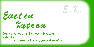 evelin kutron business card